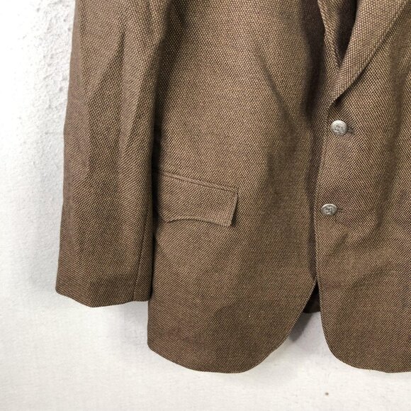 Circle S Blazer Mens 44L Brown Wool Western Sport Coat Two Button Cowboy Rodeo - Picture 2 of 16